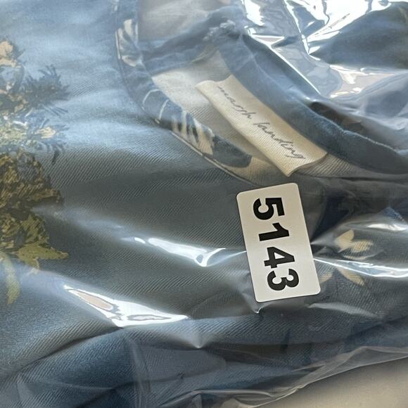 Vintage Marsh Landing Hawaiian Dress Womens Medium Blue Tropical Aloha Rayon - Picture 12 of 12